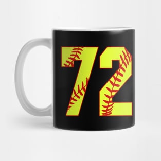 Fastpitch Softball Number 72 #72 Softball Shirt Jersey Uniform Favorite Player Biggest Fan Mug